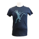 Navy Blue Monkey Print Mens T-Shirt